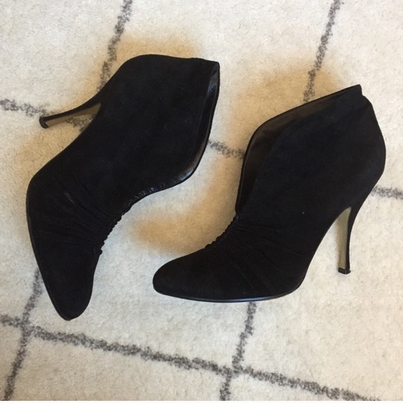 Dolce & Gabanna Gold bottom boots. Black suede - Picture 3 of 6